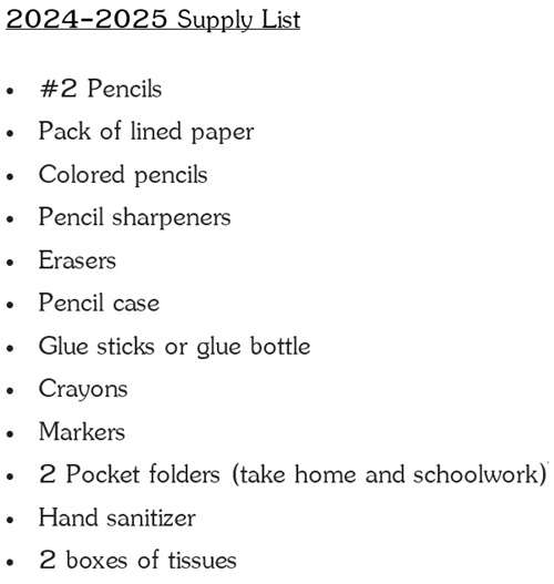 Supply List
